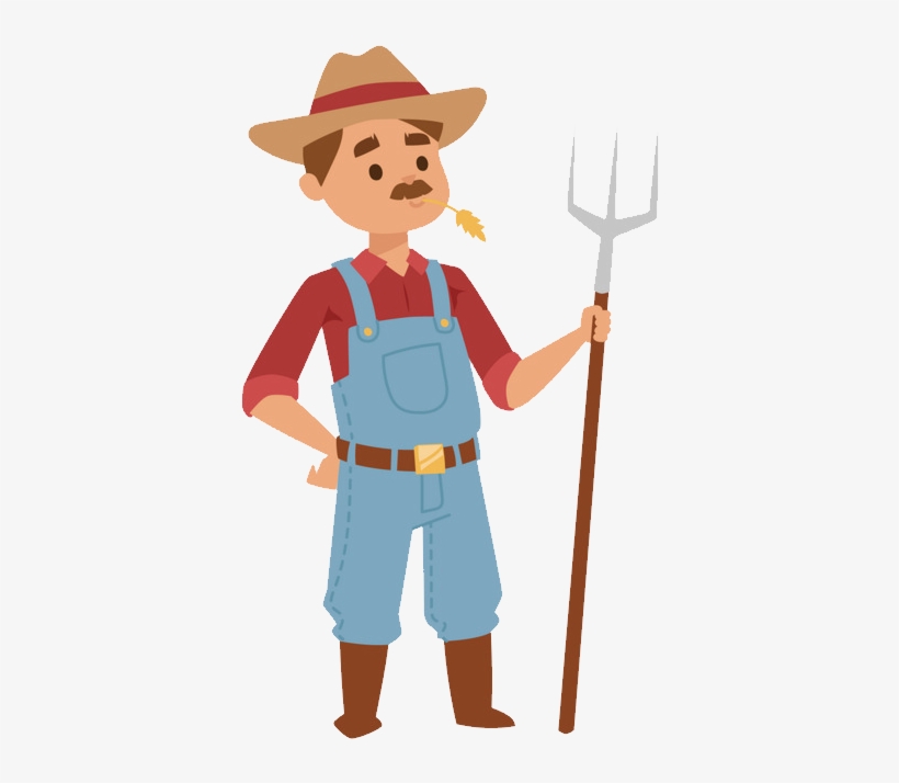 Download Farmer Clipart Transparent Background - Farmer Cartoon Png