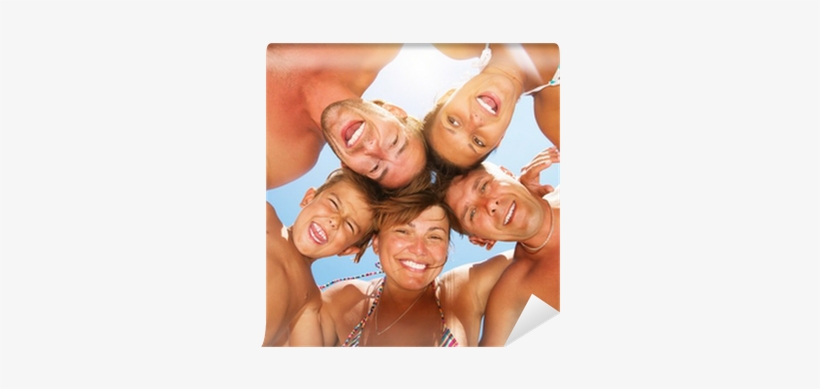 Happy Laughing Big Family Having Fun At The Beach Wall - Monte Conero, transparent png download