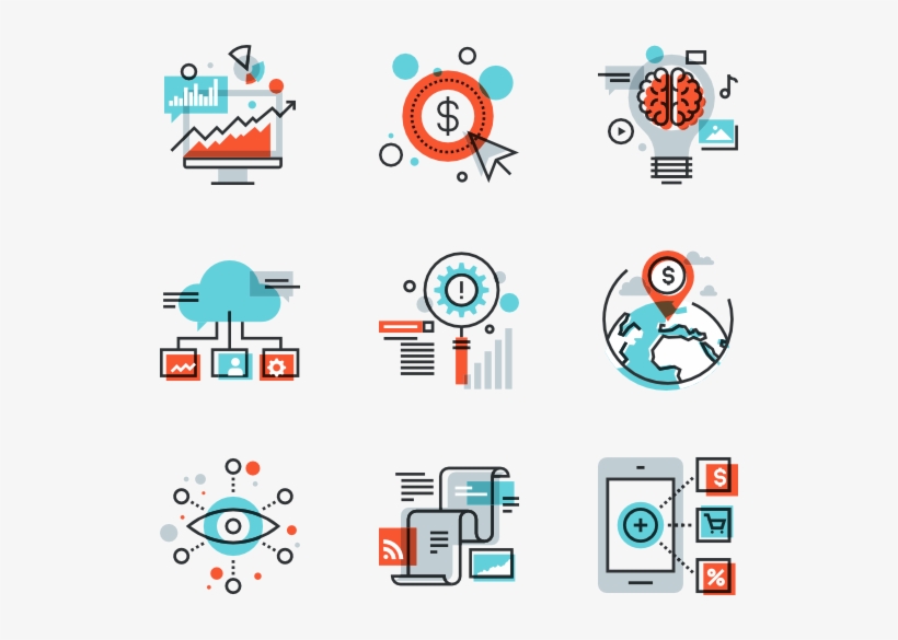 Two Tone Icon Family - Digital Marketing Flat Icon Png, transparent png download