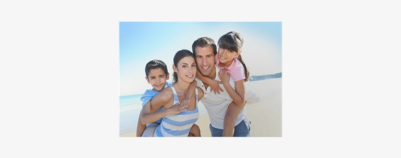 Closeup Of Happy Family At The Beach Poster • Pixers® - Leicestercn Lst 2 In 1 Mini Phone Tripod & Selfie, transparent png download