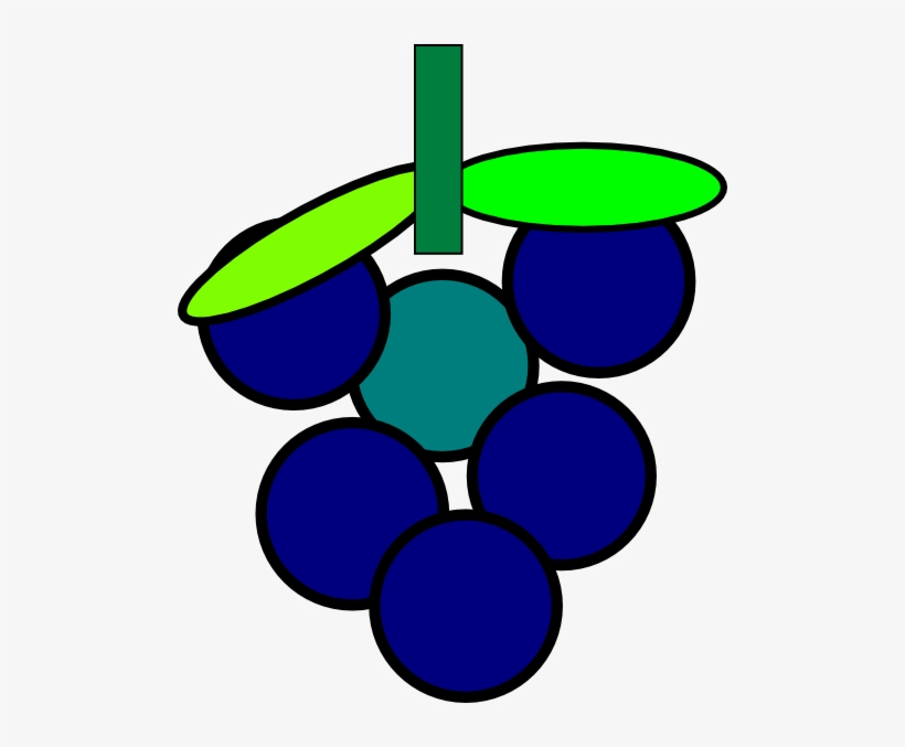 Vector Freeuse Library Grape Cluster - 6 Grapes Clipart, transparent png download