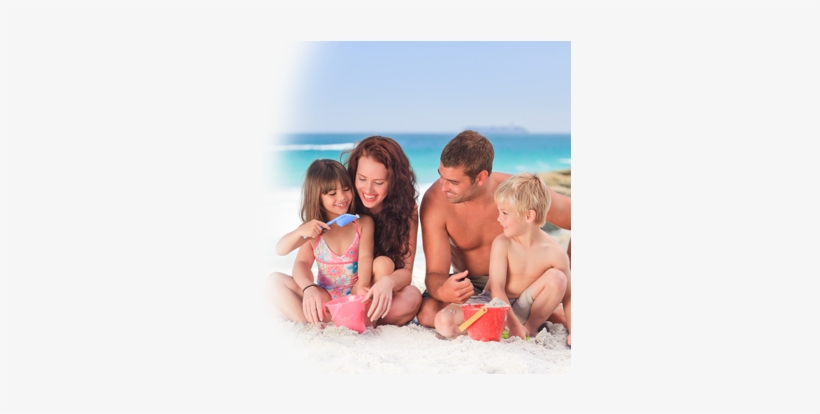 Happy Family On Beach - Bathroom, transparent png download