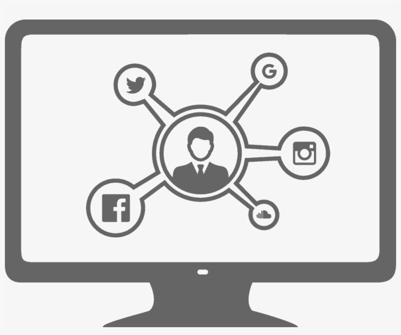 Social Media Marketing - Computer Monitor, transparent png download