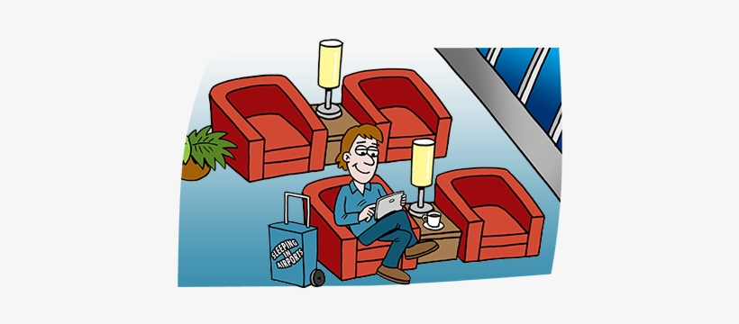 How To Sleep In The Airport - Waiting Area Airport Clipart, transparent png download
