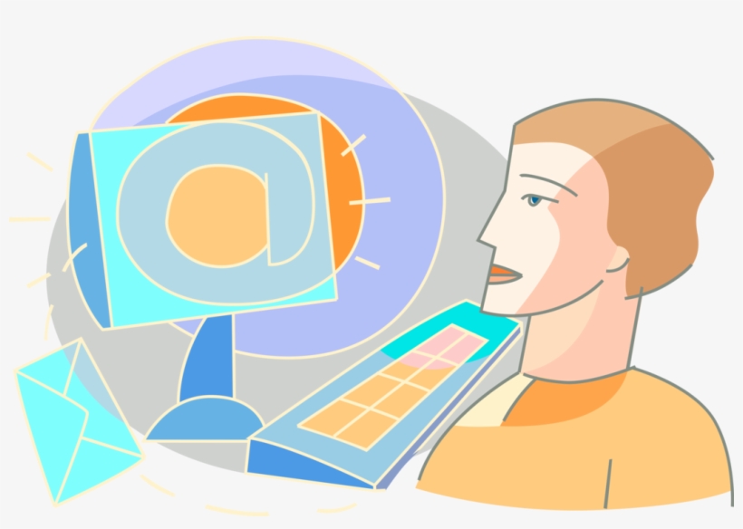Vector Illustration Of Online Internet Electronic Mail - Illustration, transparent png download