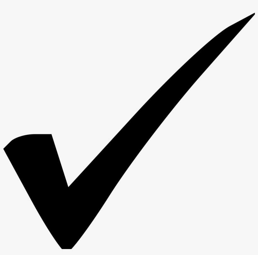Smple Black Checkmark - Check Mark, transparent png download