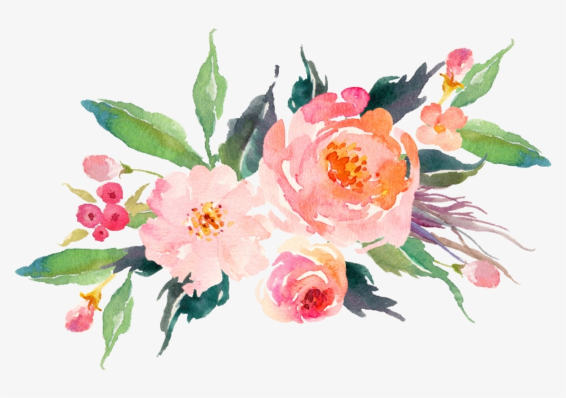 My Blog Got A Facelift This Week And I'm So Excited - Pink Watercolor Flowers Png, transparent png download
