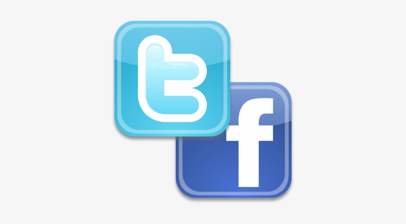 We Re On And Time To Like - Facebook Twitter Logos Small, transparent png download