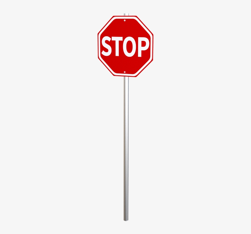 Stop Sign On Pole - Stop Service Dog Do Not Pet Fridge / Toolbox / Locker, transparent png download