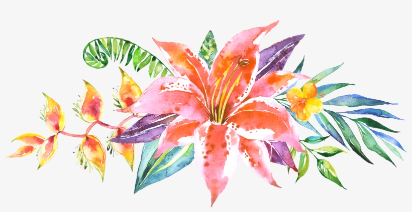 Picture Black And White Stock Pin By Anday Lau On Stuff - Flowers Watercolor Vector Transparent, transparent png download