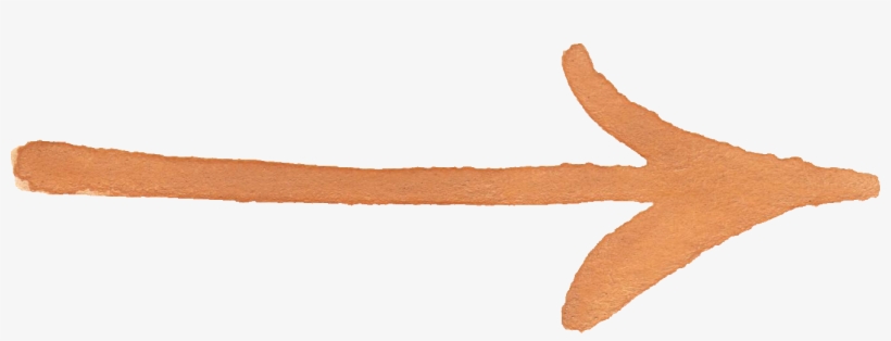 Free Download - Orange Watercolor Arrow Png, transparent png download