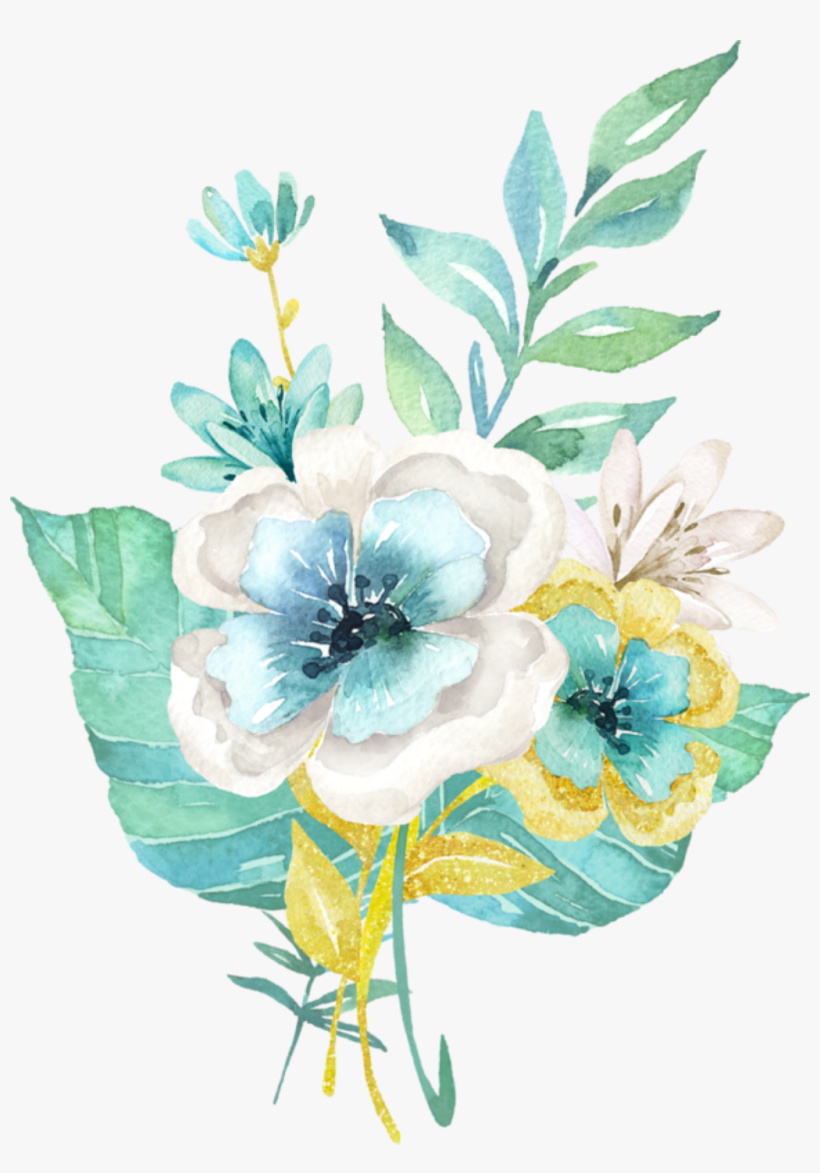 Boho Vector Watercolor - Transparent Watercolor Png Flowers, transparent png download