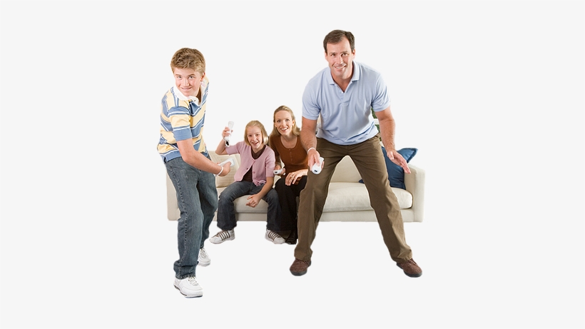 In - Family Playing Nintendo Wii, transparent png download