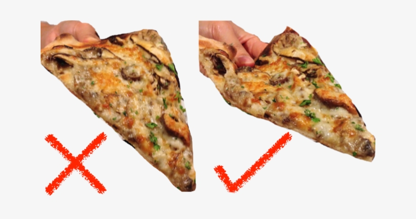 Why Does A Flat Pizza Slice Flop Over Unless You Bend - Folding Pizza, transparent png download
