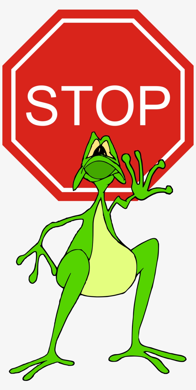 This Free Icons Png Design Of Stop Sign And Frog, transparent png download