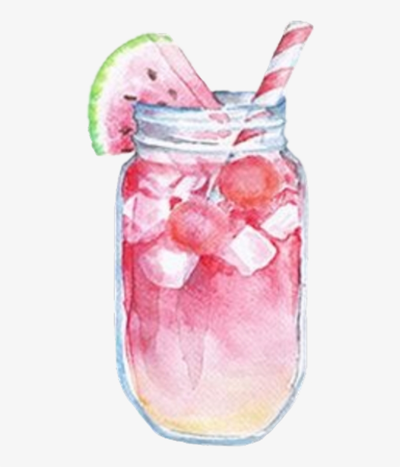 Ftestickers Watercolor Summer Beverage Cocktail Water - Italian Soda Clip Art, transparent png download