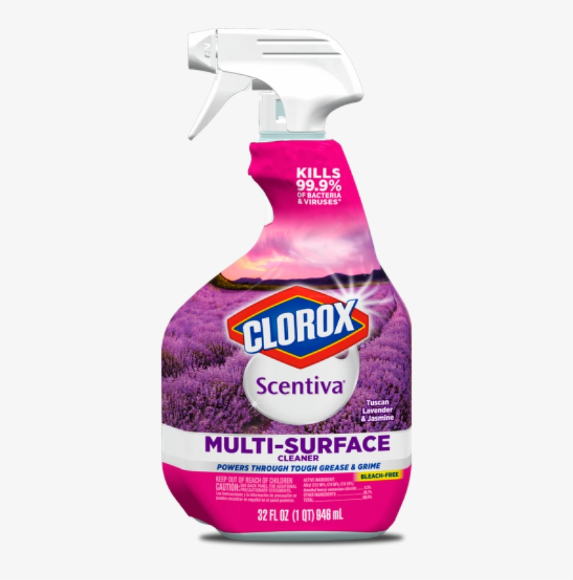 Clorox® Scentiva™ Tuscan Lavender & Jasmine Multi-surface - Clorox Spray Cleaner, transparent png download