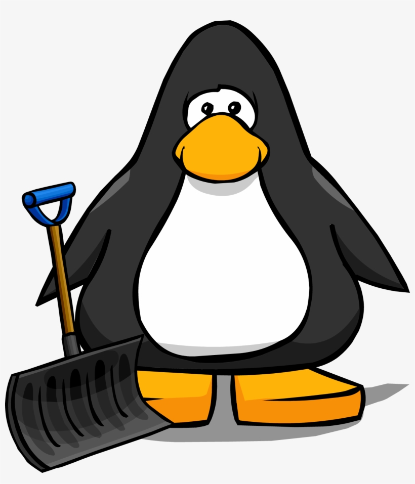 Snow Shovel From A Player Card - Penguin With Hard Hat, transparent png download