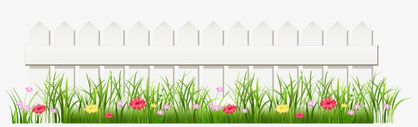 Transparent White Fence With Grass Png Clipart, transparent png download