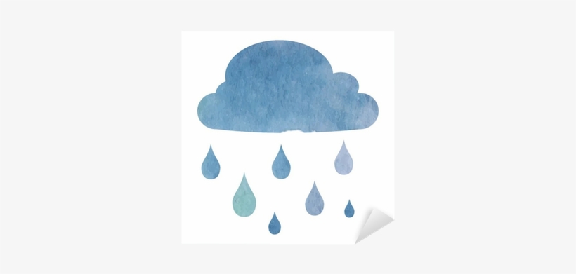 Cloud With Rain Drops - Drop, transparent png download
