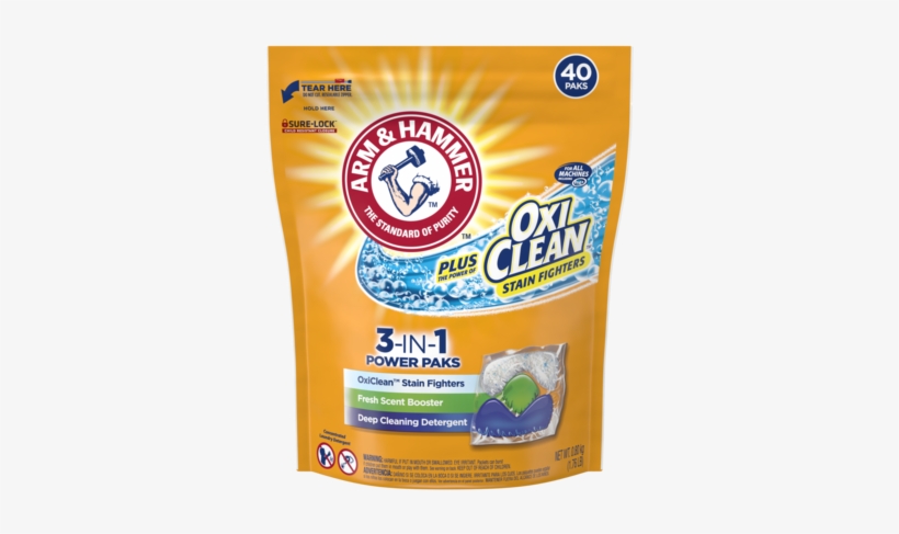 Arm & Hammer Plus Oxiclean 3 In 1 Power Paks - Arm And Hammer 3 In 1, transparent png download