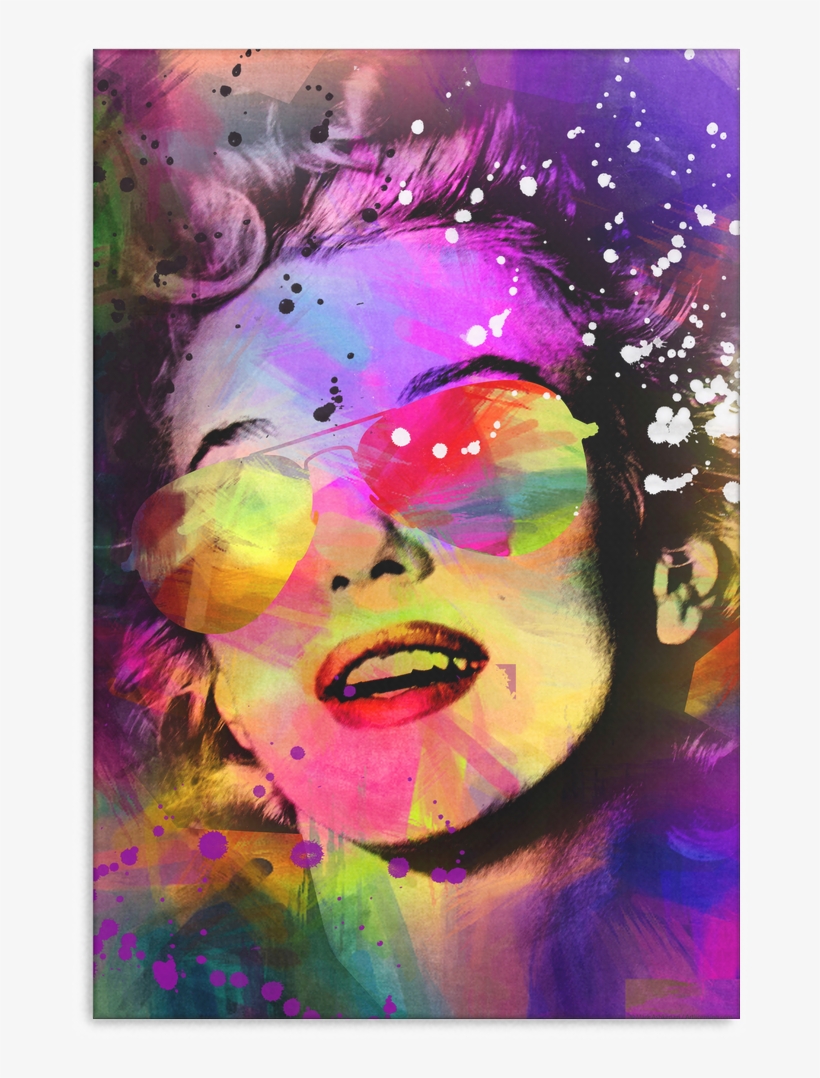 Marilyn Monroe 'sunglasses' Canvas - Trademark Art Mark Ashkenazi 'm 2' Gallery Wrapped, transparent png download