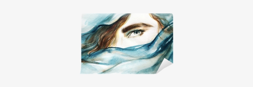 Fashion Illustration - Watercolor Abstract Face, transparent png download