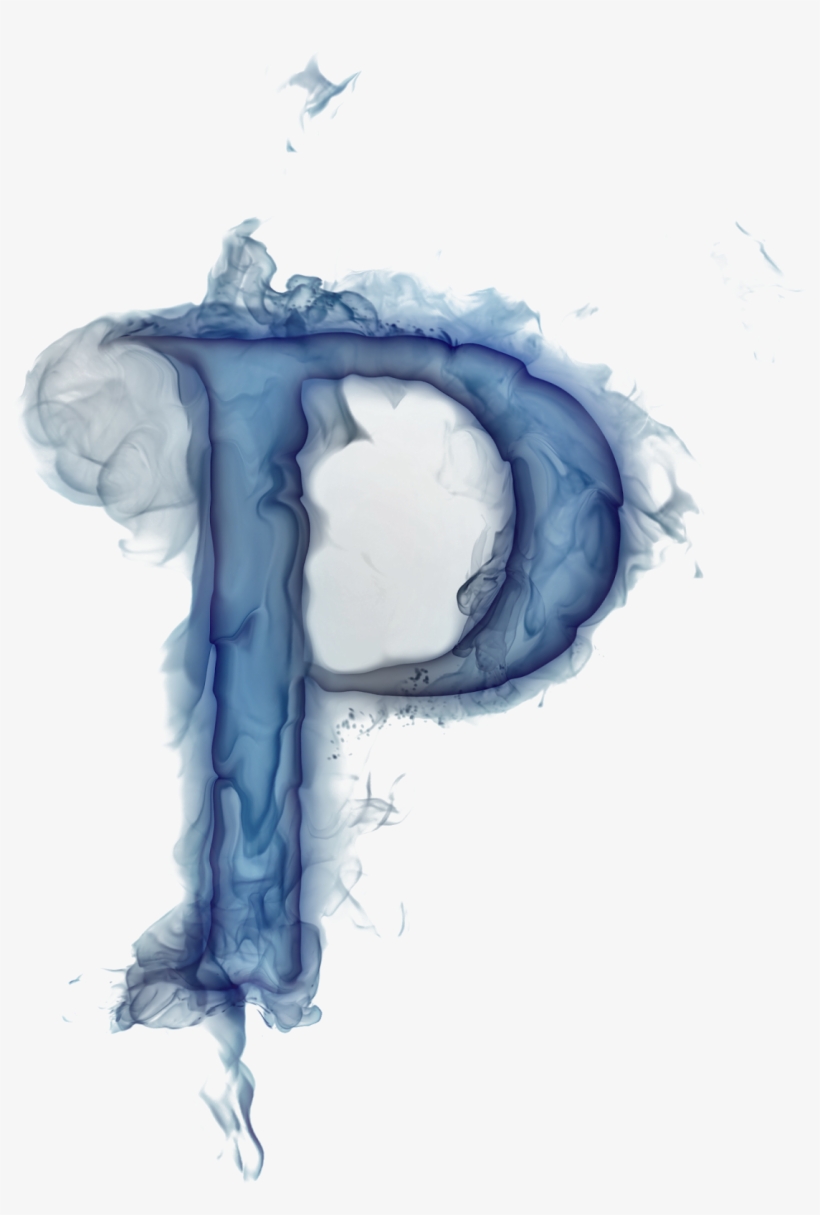 Jet Clipart Smoke - Letter P Blue Png, transparent png download