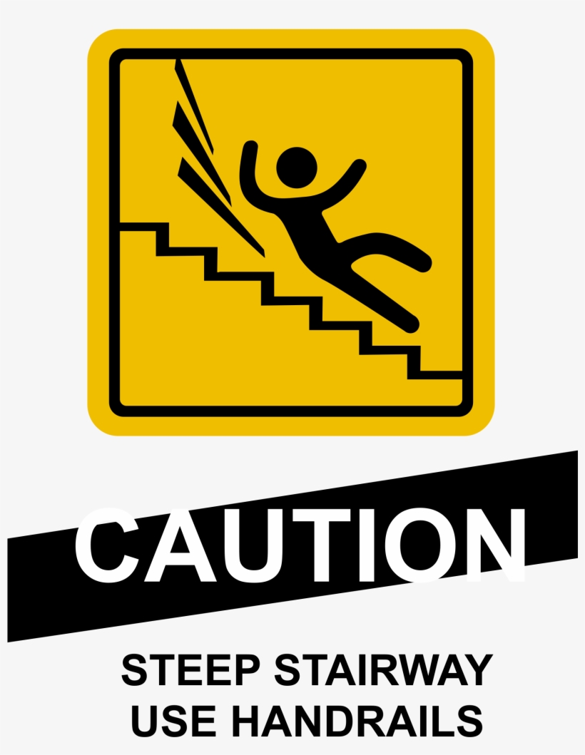 This Free Icons Png Design Of Caution Steep Stairs, transparent png download