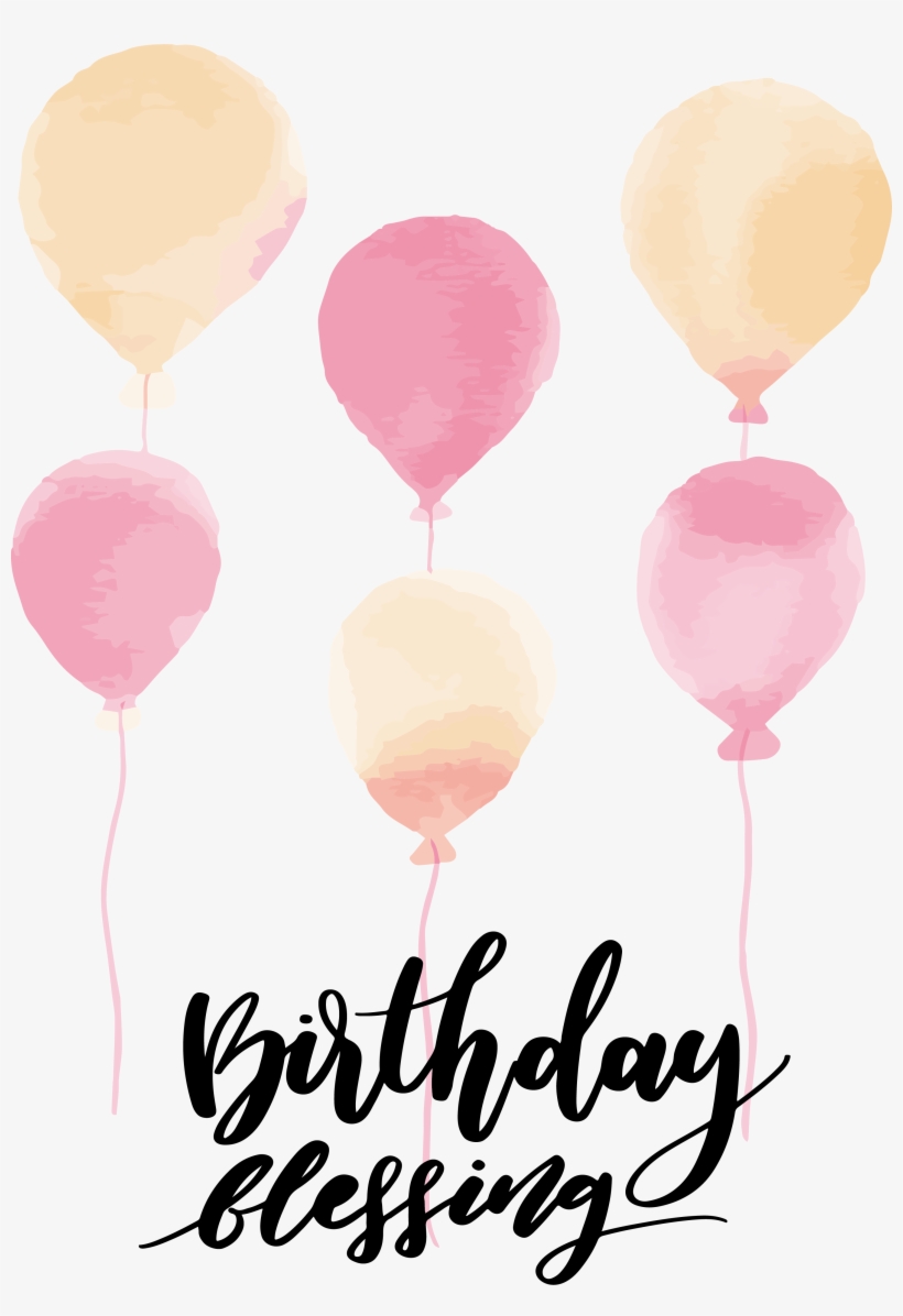 Watercolor Painting Balloon Computer File - Pink Watercolor Balloons, transparent png download