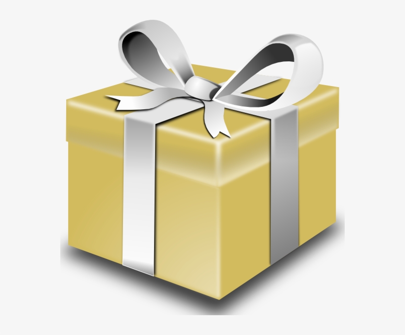 Gold Present - Present Clip Art, transparent png download