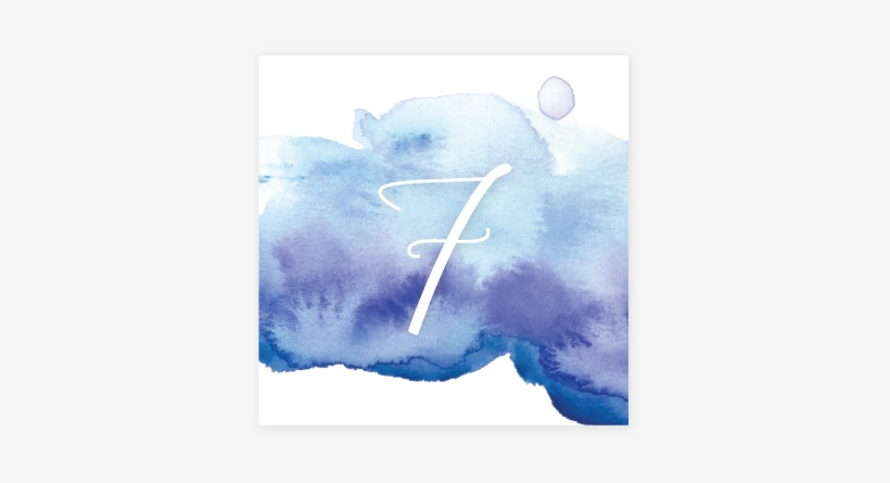 Watercolour Table Number Set Blue - Watercolor Paint, transparent png download