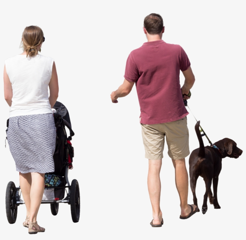 Person With Dogs Png - Person Walking Dog Png, transparent png download