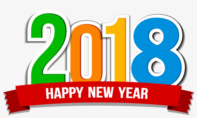 Happy New Year 2018 Text Png - Graphic Design, transparent png download