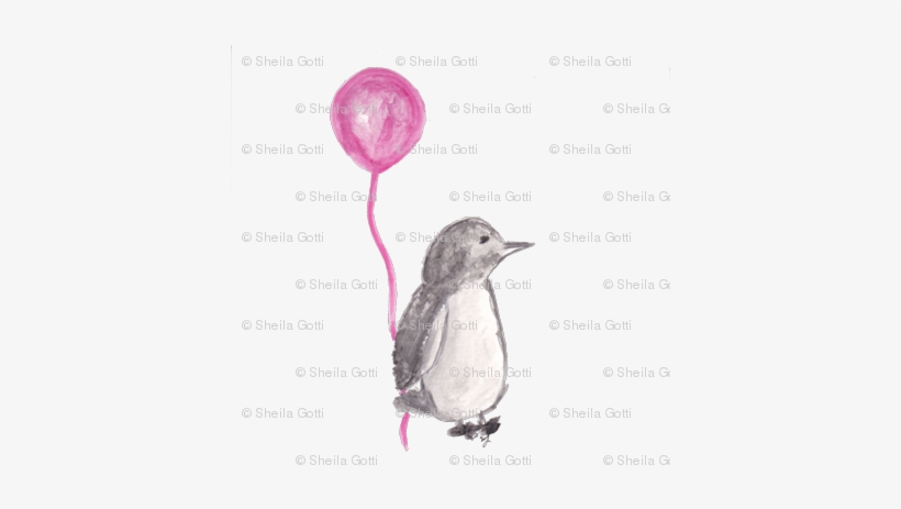 Watercolor Penguins Back - Watercolor Painting, transparent png download