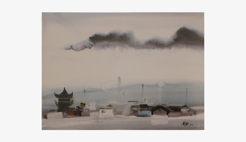Chung Tsang Chen After Rain Flying Dragon Watercolor - Painting, transparent png download
