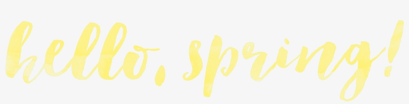Spring Watercolor Overlays Hello Spring Yellow - My Personal Diet Journal & Food Diary Set Goals, transparent png download
