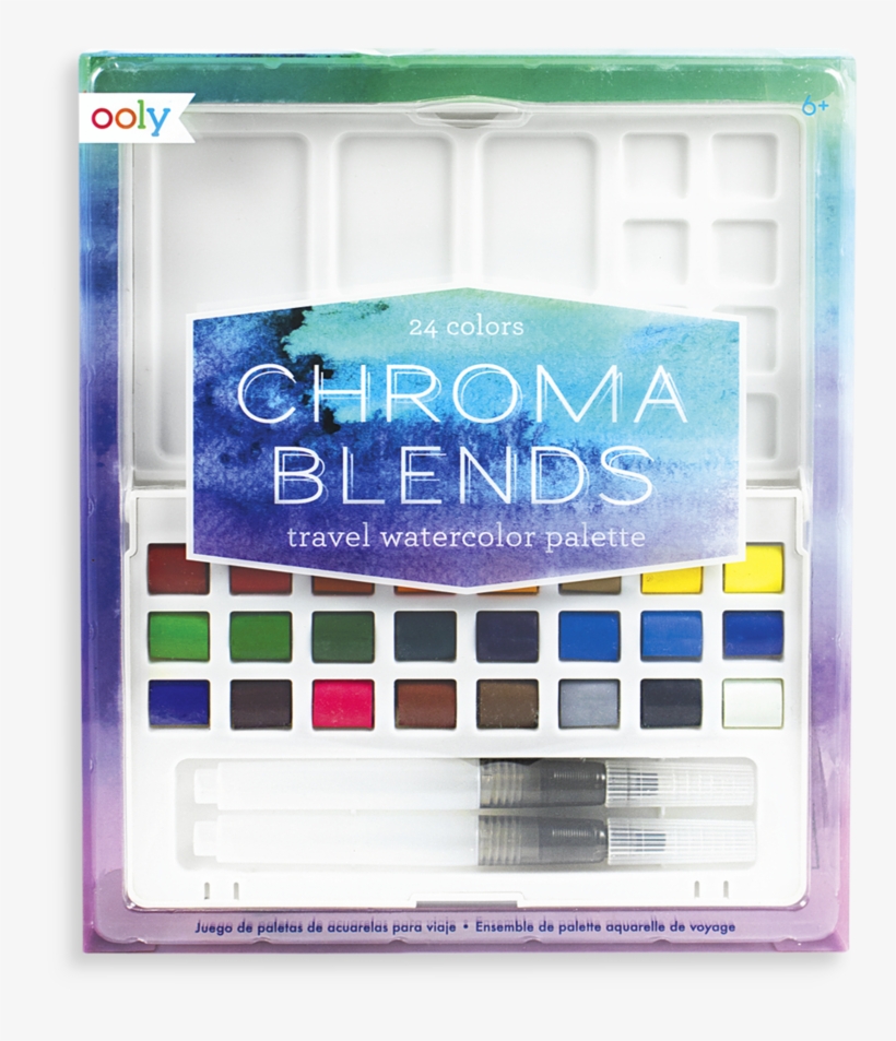 Chroma Blends Travel Watercolor Palette - Watercolor Painting, transparent png download
