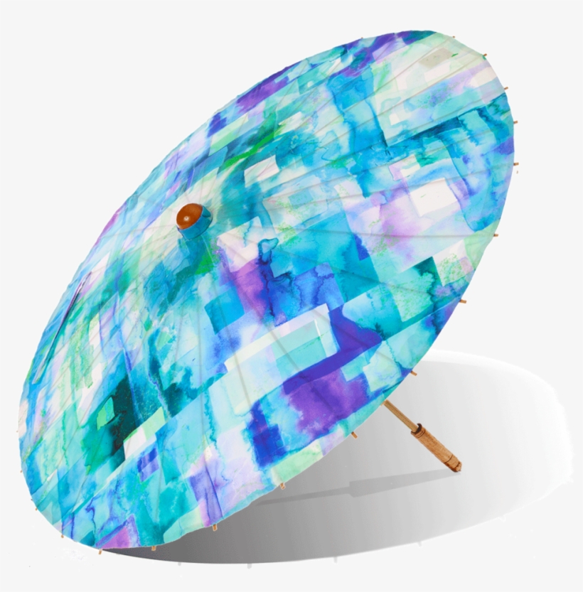 Lily-lark Blue And Aqua Watercolour Print Handcrafted - Sun Protective Clothing, transparent png download