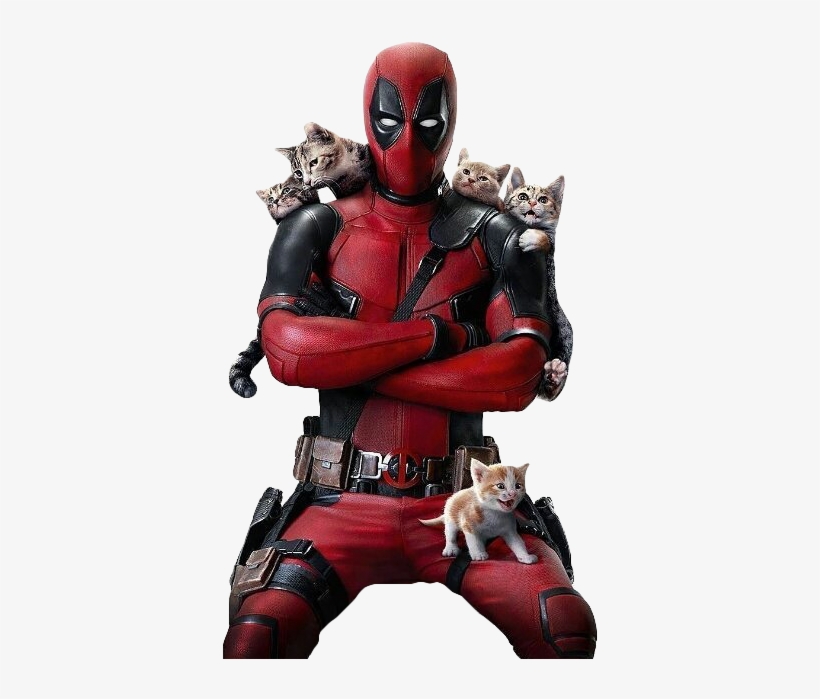 Spider-man Deadpool Figurine - Deadpool With Kittens, transparent png download