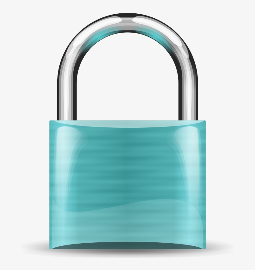Padlock Turquoise - Turquoise Padlock, transparent png download
