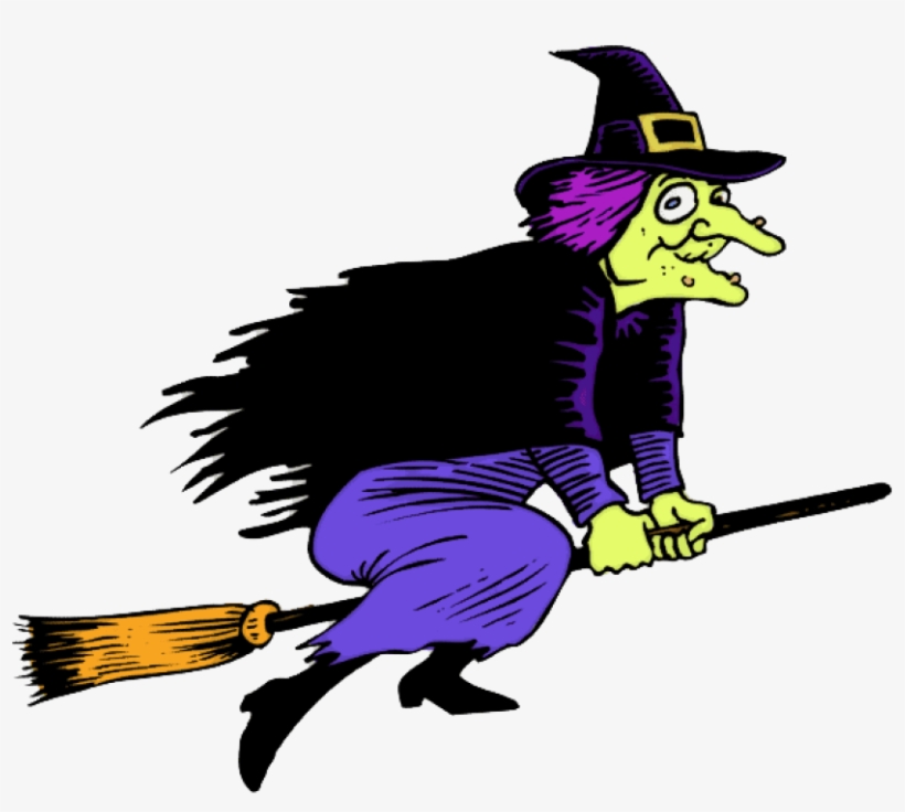 Free Png Witch Png Images Transparent - Witch On Broomstick Clipart, transparent png download