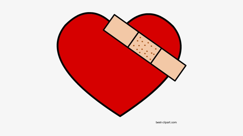 Bandaged Heart, Free Clipart Image - Love You, transparent png download