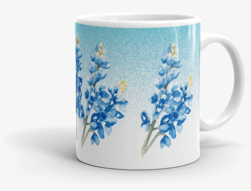 Watercolor Bluebonnets Mug - Watercolor Bluebonnets Tote Bag, transparent png download