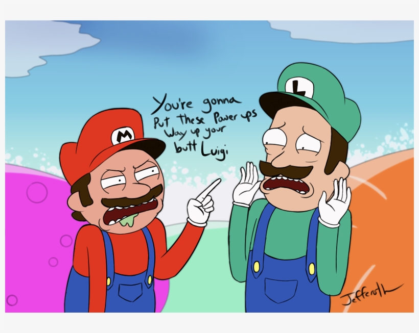 Mario X Rick And Morty - Mario Rick And Morty, transparent png download