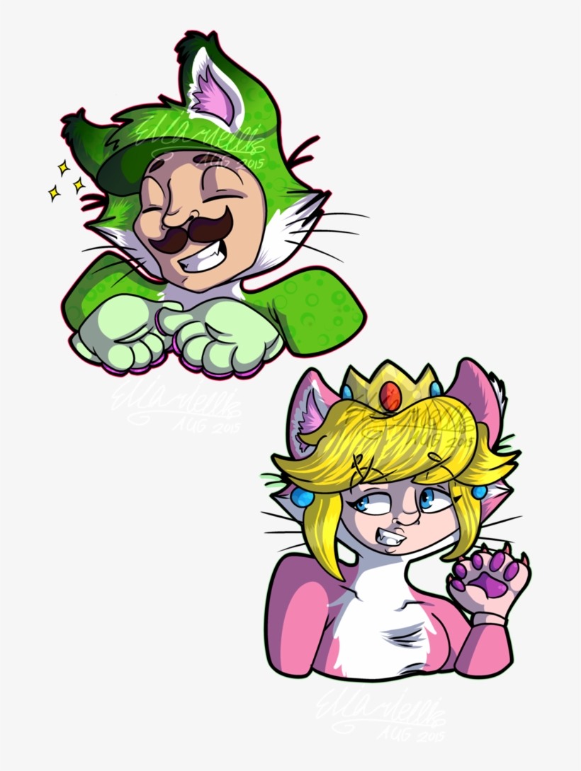 Banner Transparent Peaches Drawing Super Mario - Mario Peach Luigi Smw, transparent png download