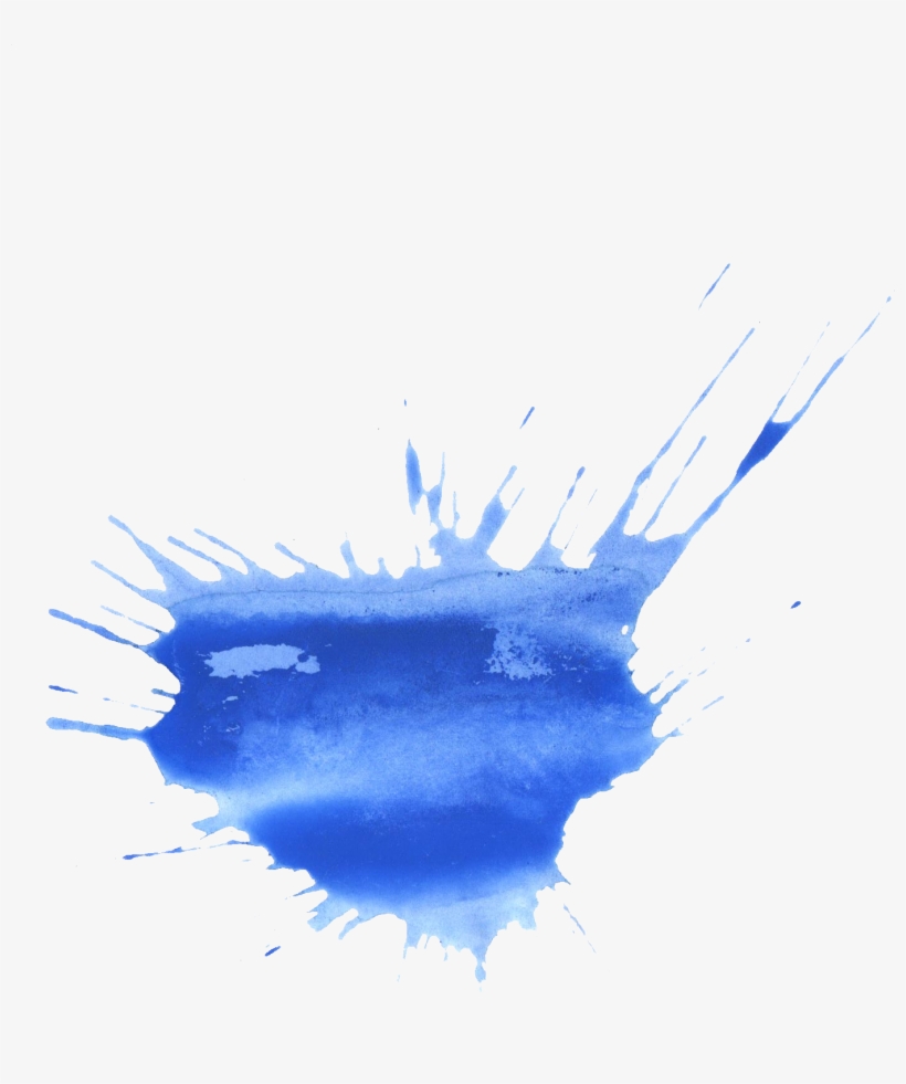 20 Blue Watercolor Splatter - Red, transparent png download