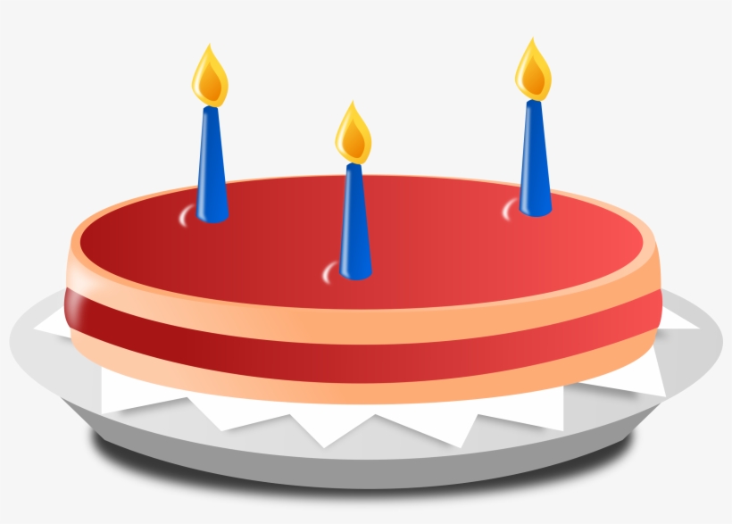 This Free Icons Png Design Of 3 Candle Cake, transparent png download
