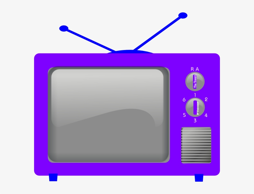 Blue Television Clip Art - Television Clip Art Blue, transparent png download