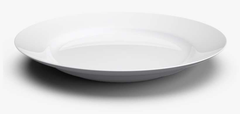 White Basic Plate With Shadow Png Image - 盘子 卡通, transparent png download